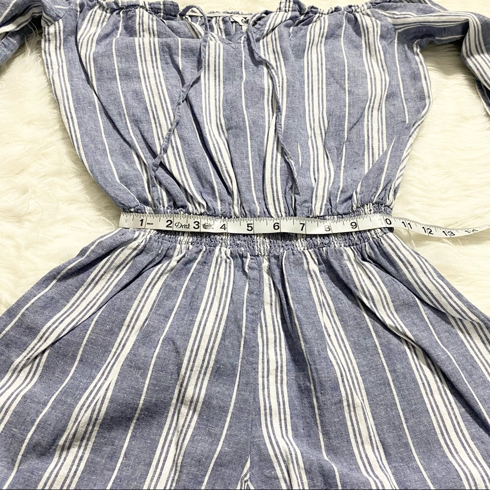 GBG Off The Shoulder Striped Romper - Picture 5 of 6